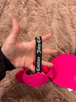 Juicy Couture Hot Pink Padded Bra with Branded Black & White Straps thumbnail 4