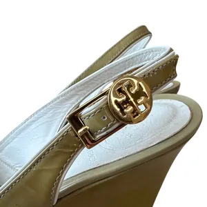 Tory Burch Ella Wedge‎ Slingback Peep Toe Patent Sandals 7 thumbnail 13