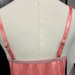 VTG Y2K Tracy Pink Silky Lace Baby Doll Slip Top Cami Fairy Medium Coquette 90's thumbnail 7