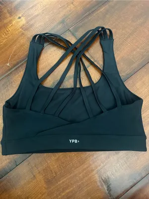 YPB SculptLUX Black Strappy Sports Bra - Women thumbnail 2
