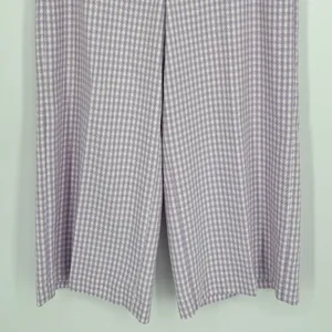 Ann Taylor Wide Leg Crop Pants Size 10 Purple Gingham Belted Preppy Career thumbnail 6