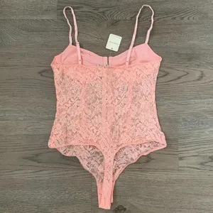 Free People Lace Night Rhythm Bodysuit‎ - Size M - Rose - NWT thumbnail 7