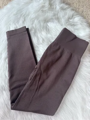 OQQ Size L Ribbed Seamless Workout High Waist Athletic Pants thumbnail 6