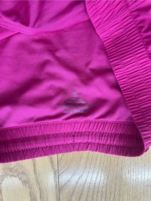 ATHLETA Mesh Run Shorts XL Pink Workout Athletic Training Gym Zipper Pocket 4” thumbnail 5