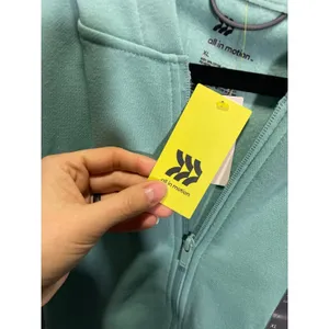 All in Motion Cotton Fleece Full Zip Hoodie Mint Teal Green L‎ New thumbnail 4
