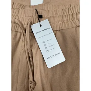 Sarin Mathews Womens Wide Leg Lounge Pants Camel Tan High Waist‎ Drawstring L thumbnail 5