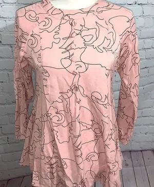 Pink and black pattern shirt thumbnail 1