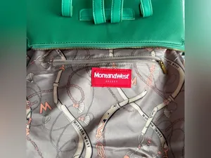 Montana West Green Tote with Gold Buckle Accents thumbnail 5
