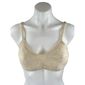 Princess Polly Beige Cream Knit Sleeveless Brami Crop Top Shorts 2 Pc Set Size S thumbnail 2