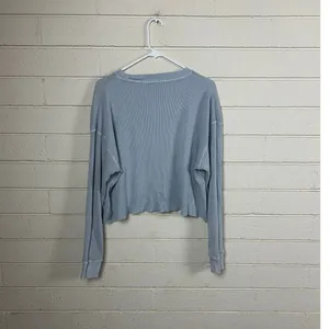 Brandy Melville Blue Thermal Top one size thumbnail 4