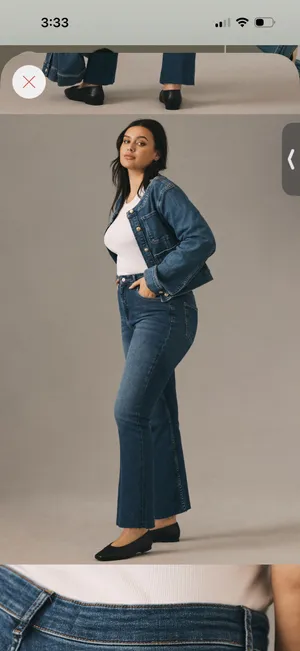 Yaya Mid-Rise Crop Jeans Pilcro Anthropologie thumbnail 4