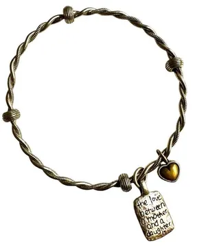 Brighton Art and Soul Daughter Mother Bangle Bracelet Twisted thumbnail 1