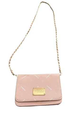 Bebe Crossbody Bag Y2k Small Faux Leather Gold Chain Wallet Purse‎ Embossed thumbnail 1