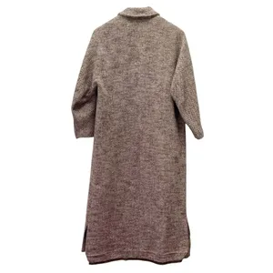 Vintage 1950s Tweed Maxi Coat Small Brown Hand Tailored Dumas California thumbnail 6