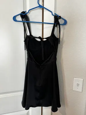 For Love And Lemons Satin Black Dress XS thumbnail 3