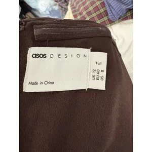 ASOS Design Tall Women's mesh corset detail‎ maxi dress Brown Size 8 thumbnail 5