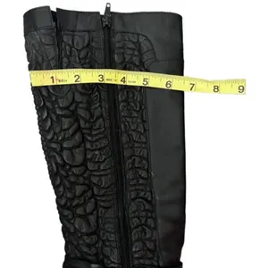 Mariana bubble leather Reanna boots BLACK Western Casual Mid Calf thumbnail 14