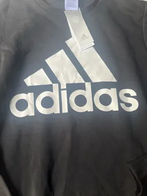 adidas Black Sweatshirt with White Logo Tag thumbnail 2