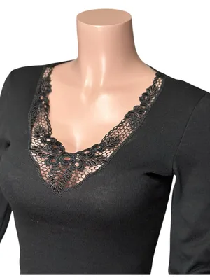 ROUJE PARIS x DAMART Maurice Shirt, Black, FR34/US2 thumbnail 6