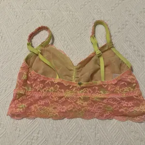 PINK Victoria’s Secret Yellow Pink Lace Bralette Women’s Sz M Medium thumbnail 8