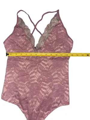 Express Light Pink Lace Bodysuit thumbnail 3