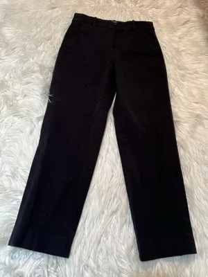 J. Crew Factory Women's Sz 2 Kallie Straight-Leg Pant Black Stretch Cotton BO899 thumbnail 2