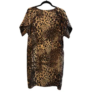 KLD Made in USA Leopard Print Dress Womens‎ Large Pockets Animal Print thumbnail 3