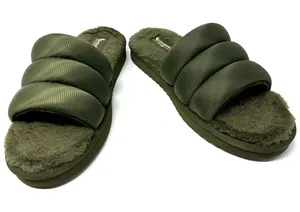 Koolaburra by Ugg Size 10‎ Green Slides Slippers Fuzzy Casual Shoes Comfort thumbnail 1