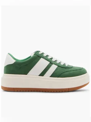 Madden Girl Y2K Navida Sneaker Green Platform White Strip Sneakers Size 9 thumbnail 3