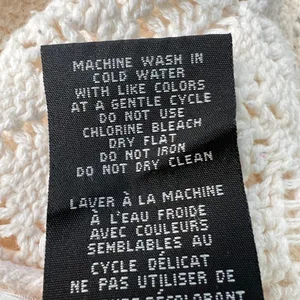 DALIA Pointelle Knit Tie Front Cotton Cardigan Sz Large Cottage Beachy Coastal thumbnail 12