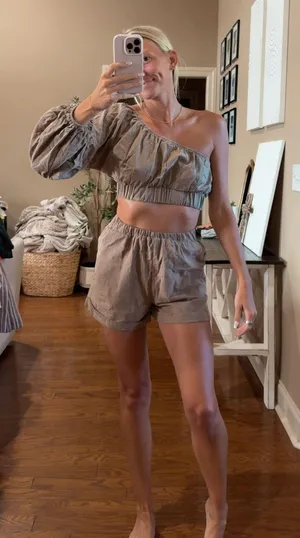 Two piece short set Brown thumbnail 1