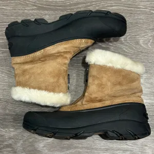Sorel Snow Angel Zip Front Waterproof‎ Winter Boots Rootbeer Brown Suede Zip 9 thumbnail 6