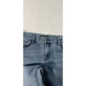 White House Black Market Noir Bootcut Jeans 8R Medium Wash Braided Embroidery thumbnail 5