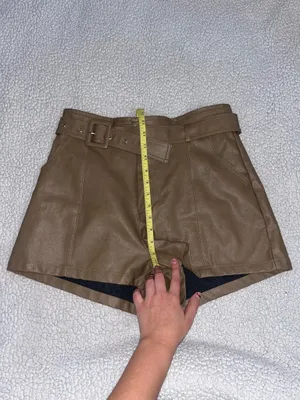 Gilli Faux Leather Shorts Tan Size M thumbnail 9