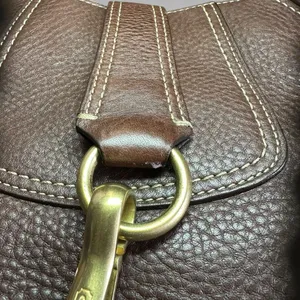 Coach Hamptons Clip Leather Hobo Bag Brown Pebbled Brass Y2K Shoulder Bag 10210 thumbnail 8