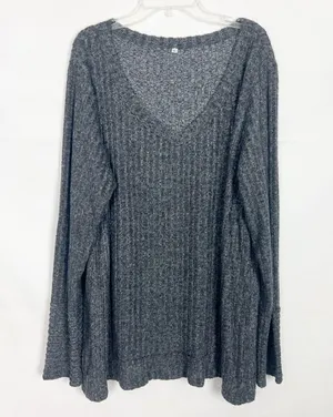 Women's Pullover Ribbed V-Neck Sweater Size XL thumbnail 1