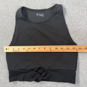 OFFLINE by Aerie Size Medium Black Knot Front Cropped Tank Top Activewear thumbnail 5