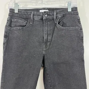 Good American Size 27 Black Good Legs Raw Hem Skinny Jeans thumbnail 2