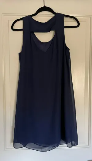 Navy Blue Shift Dress Size M thumbnail 3