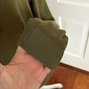 Gymshark Olive Green Hoodie Long Length‎ Stretch Size Small thumbnail 3