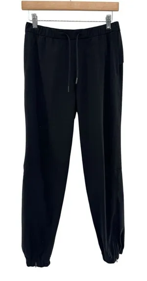 Lululemon Jogger Women's‎ 4 Essential Affinity Mid Rise Pants Black Athleisure thumbnail 1
