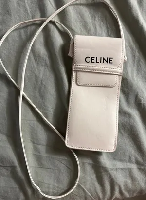 Celine Smooth Calfskin Sunglasses Pouch White thumbnail 1