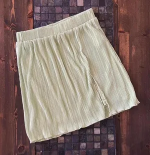 Peppermayo Sage Green Pleated Coquette Mini Skirt Size US 4 🌿 thumbnail 1