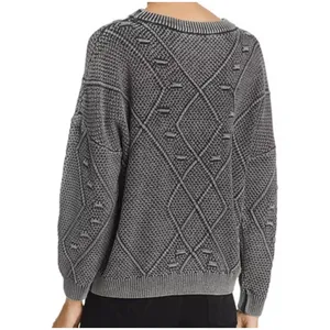 Rails Womens Lisette Vintage Black Textured Sweater Cropped Crewneck Size XS thumbnail 2