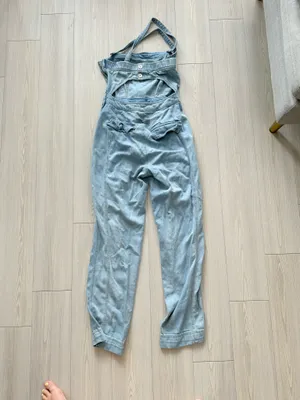 Free People Go West Utility Denim Jumpsuit thumbnail 3