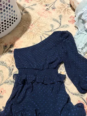 Altar'd State Blue One-Shoulder Dress thumbnail 4