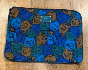 Marc by Marc Jacobs Floral Quilted Nylon Tech Laptop Sleeve in Blue/Brown/Green thumbnail 1
