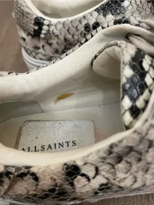 All Saints Trish Sneakers Python Snake Size 9 Animal Print Lace Up Shoes thumbnail 12