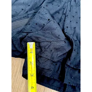 Hollister Black Smocked Skirty Shorts Small Swiss Dot Flowy Coquette Boho Pocket thumbnail 5