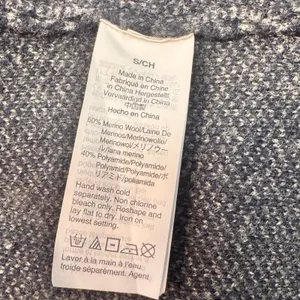 Madewell Herringbone Knit Blazer‎ Sweater Cardigan Jacket Blue Wool Small S thumbnail 4